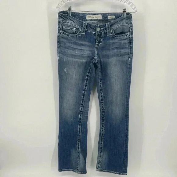 BKE Jeans Womens Size 27R (29x31) Payton Boot Cut Whiskered Cowgirl Rodeo Ranch - Picture 1 of 15
